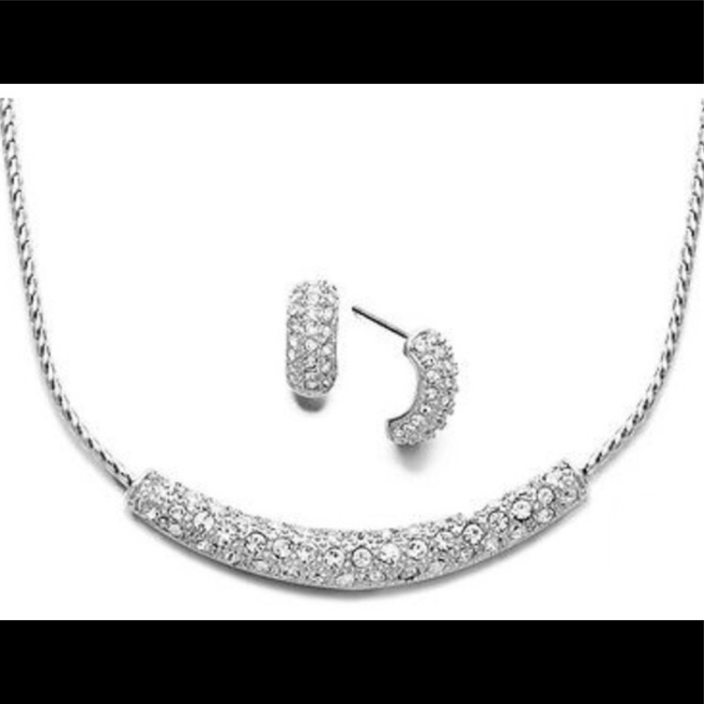 Pave Stone Necklace & Earring Set